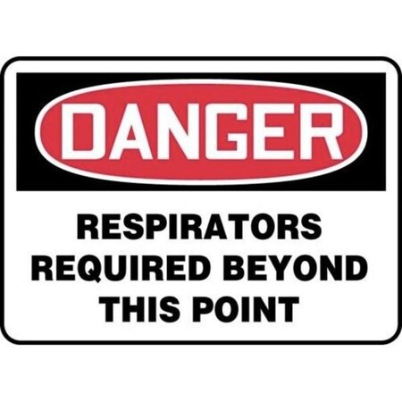Accuform OSHA DANGER SAFETY SIGN RESPIRATORS MPPA035XV MPPA035XV